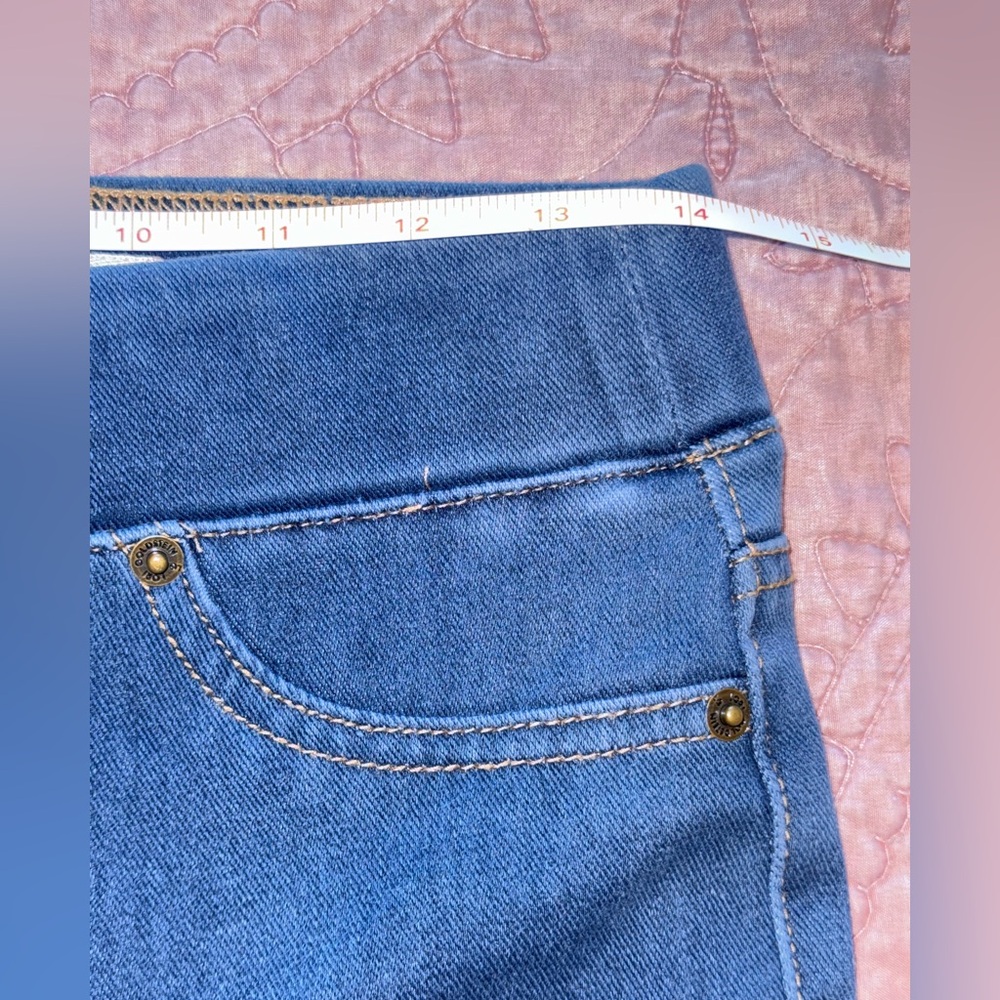 LOGO by Lori Goldstein Dark Blue Skinny Jeans - Picture 6 of 12
